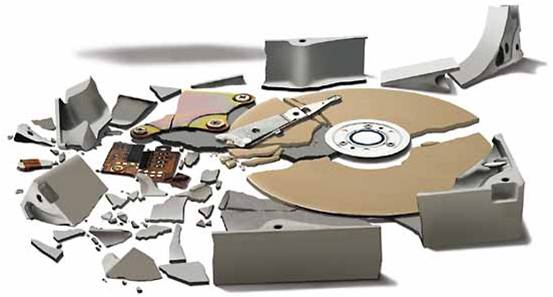 broken hard drive